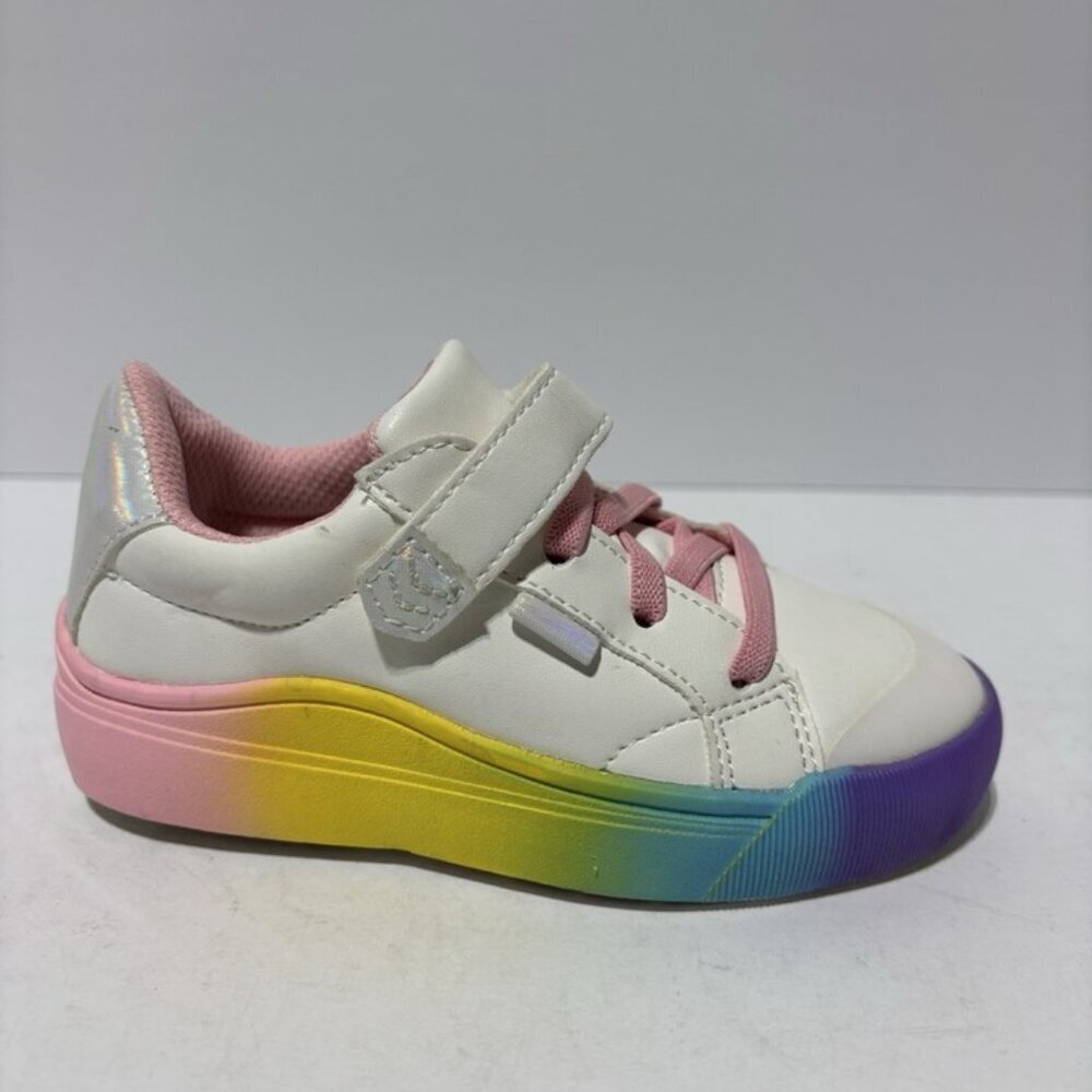 Dr. Scholl’s Toddlers’ Time Off White Multi Sneakers, Girls’ Size 10 M
